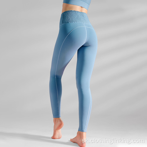 Elastické nohavice na cvičenie jogy s vysokým pásom